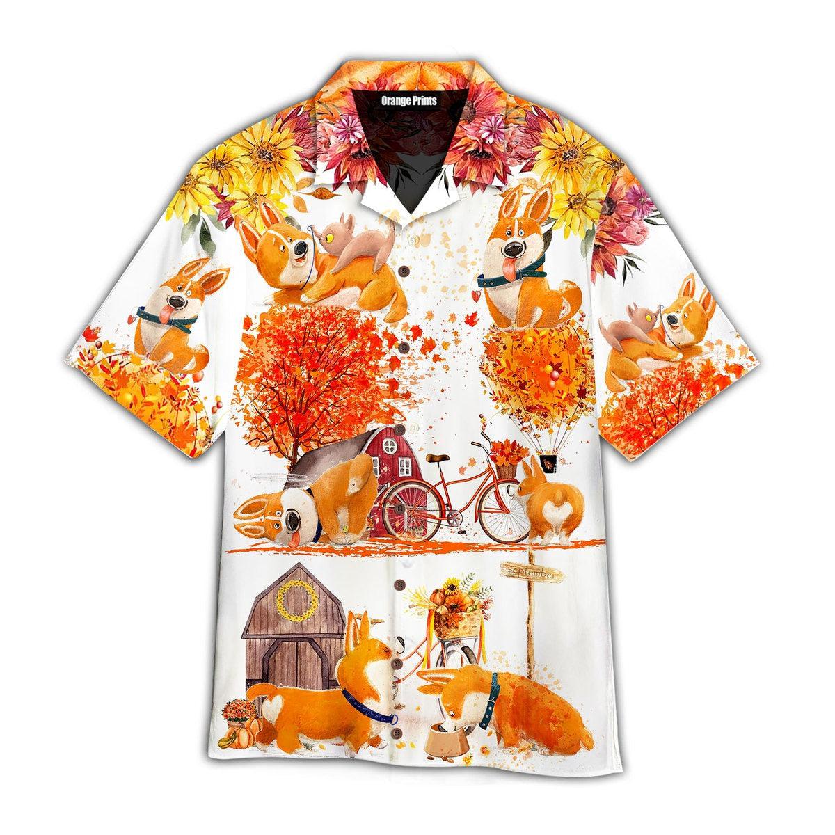 Happy Fall With Lovely Dog Aloha Hawaii Shirts For Men Women Ha33308