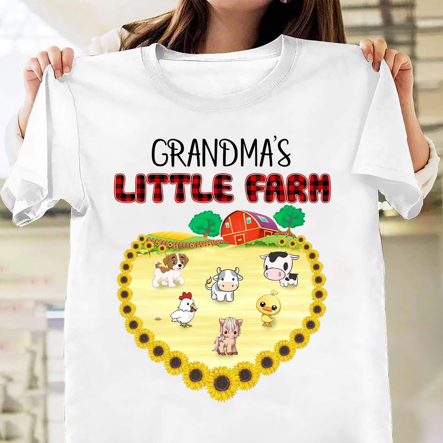Lovely Animals – Grandma’S Little Farm – Farm White T-Shirt