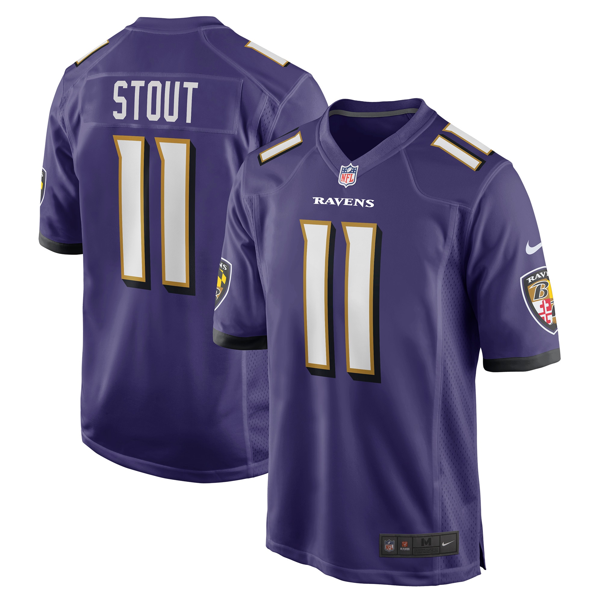 Jordan Stout Baltimore Ravens Player Game Jersey – Purple