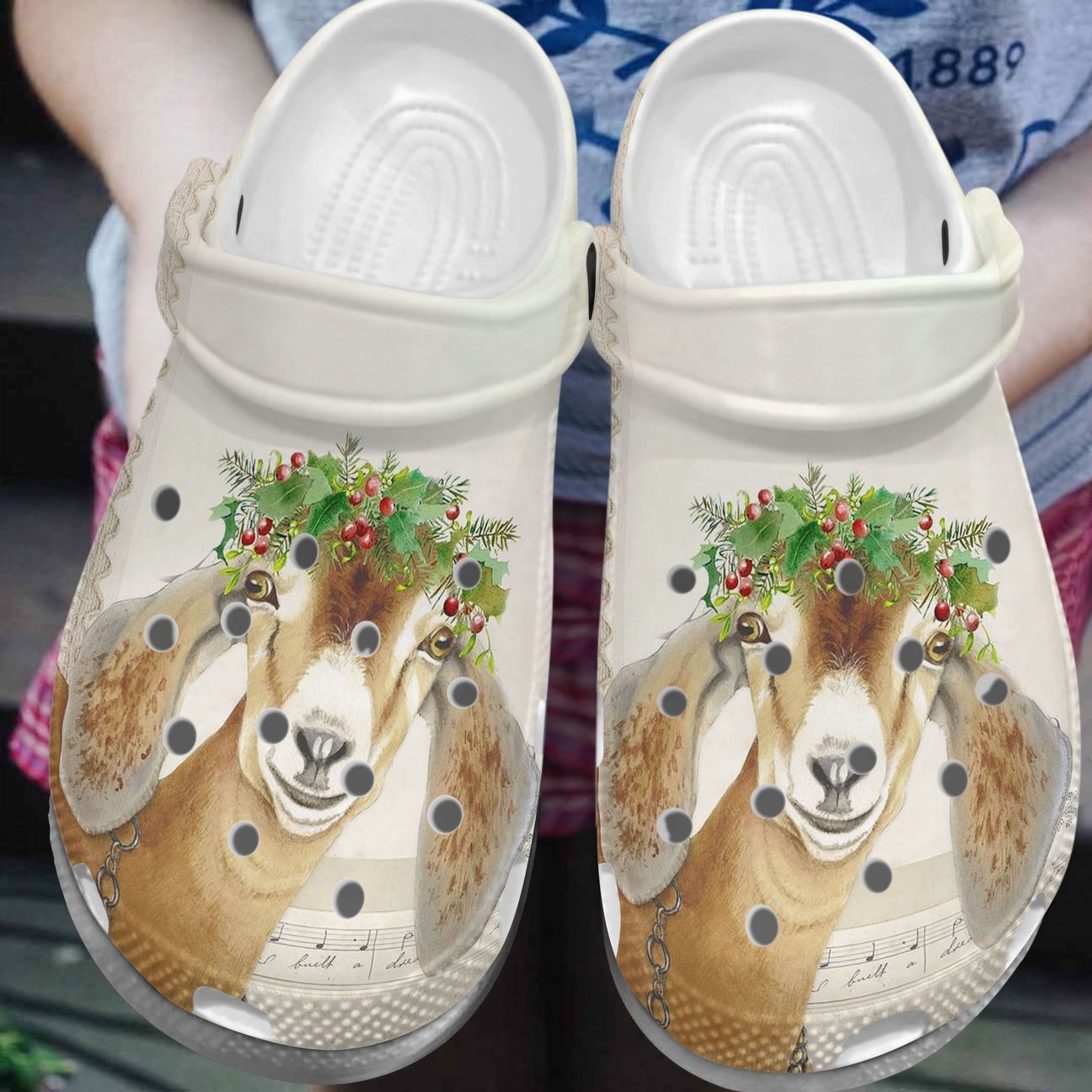 Goat Personalized Clog, Custom Name, Text, Color, Number Fashion Style For Women, Men, Kid, Print 3D Lovely Goat