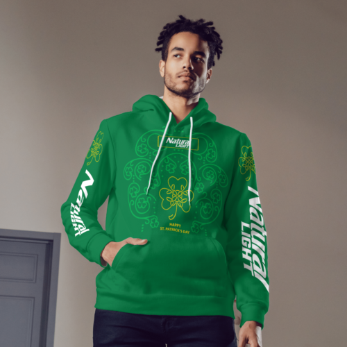 Happy St Patricks Day Natural Light Beer Hoodie St. Patrick’S Day Gift Idea Hn
