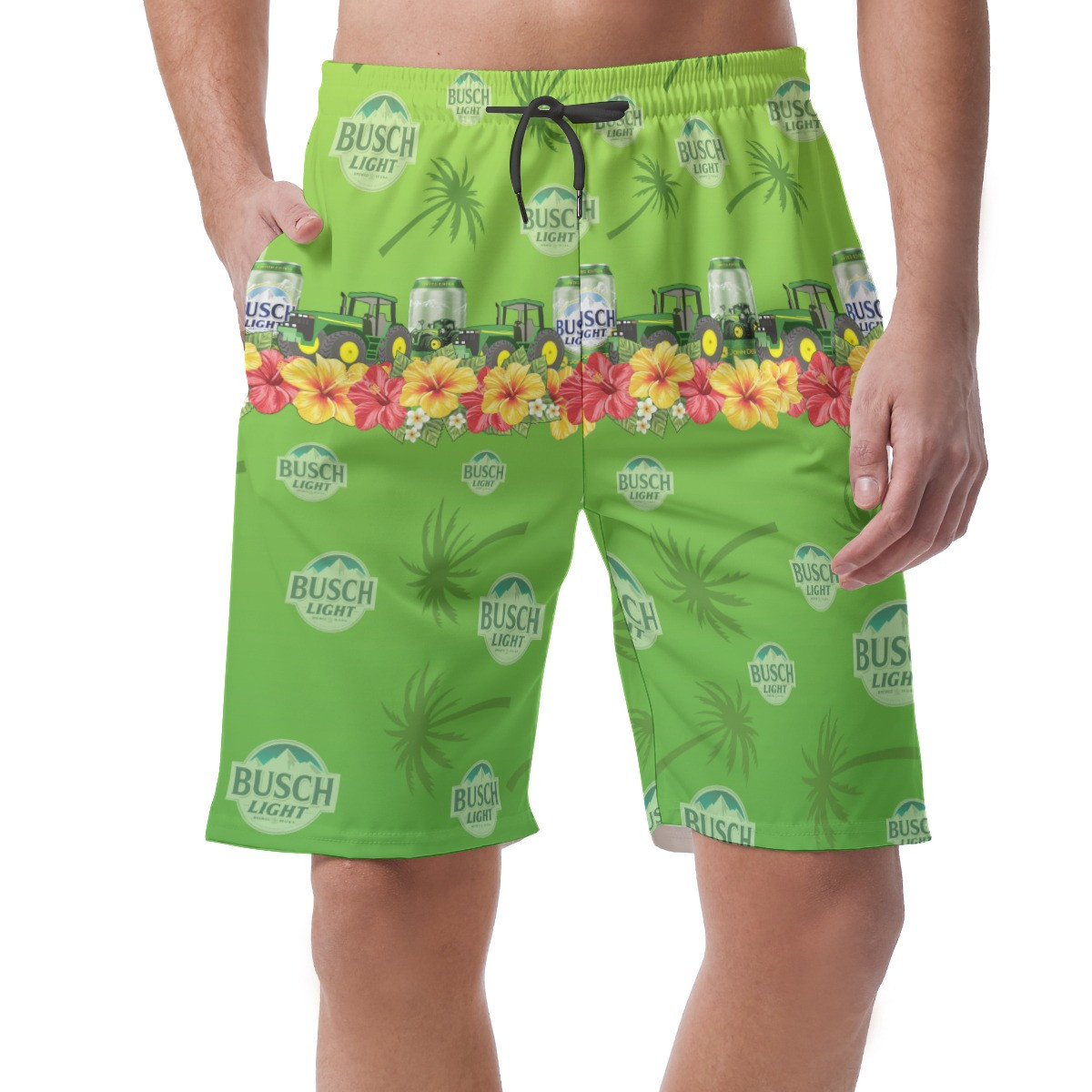 Busch Light Tractor Beer Hawaii Shorts Summer Men Ha46820