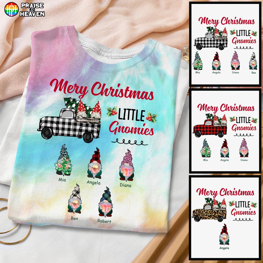 Personalized Grandma In Truck Christmas Tie Dye Shirt Sweatshirt Hoodie Ap402