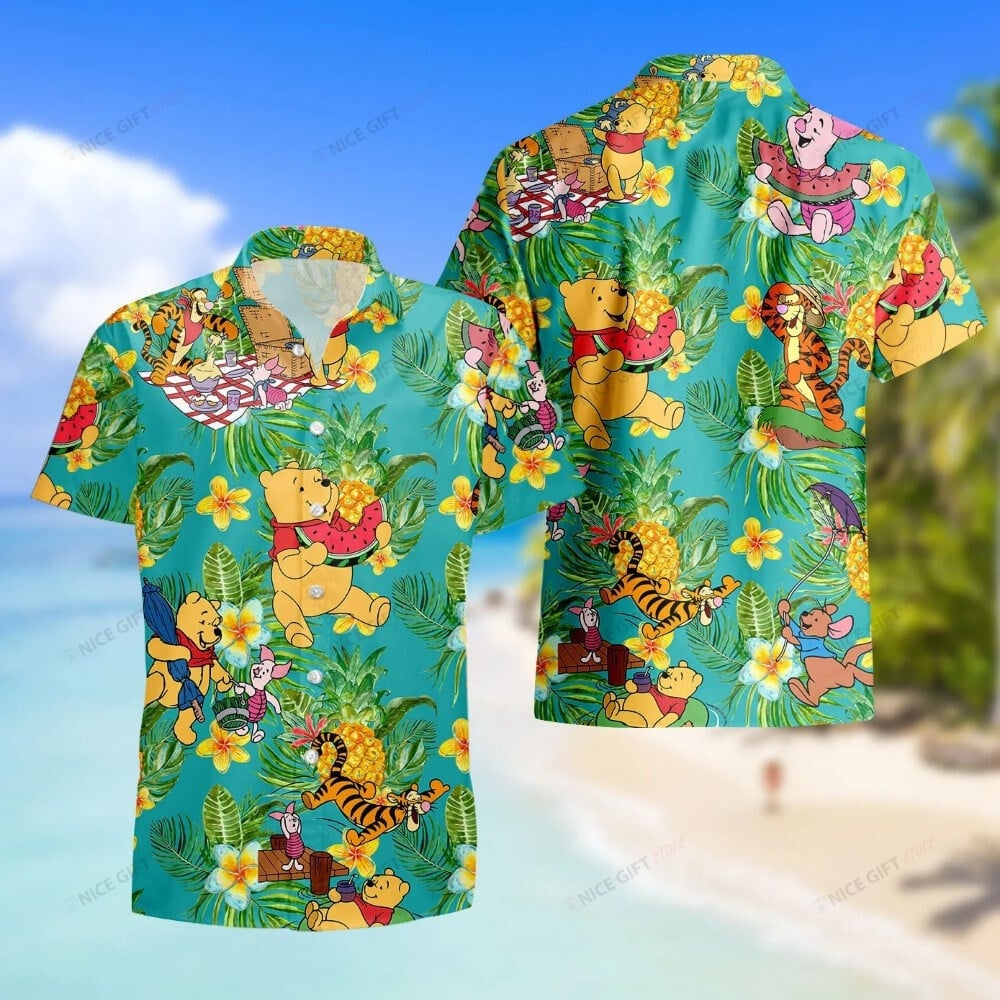 Winnie The Pooh Hawaiian 3D Shirt 3Hs-F1D1