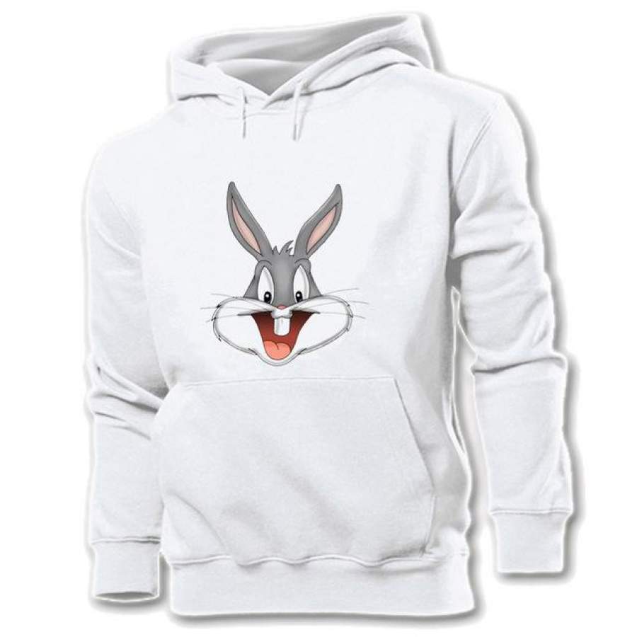 Idzn Fashion Women Printed Sweatshirt Cute Cartoon Rabbit Bugs Bunny And