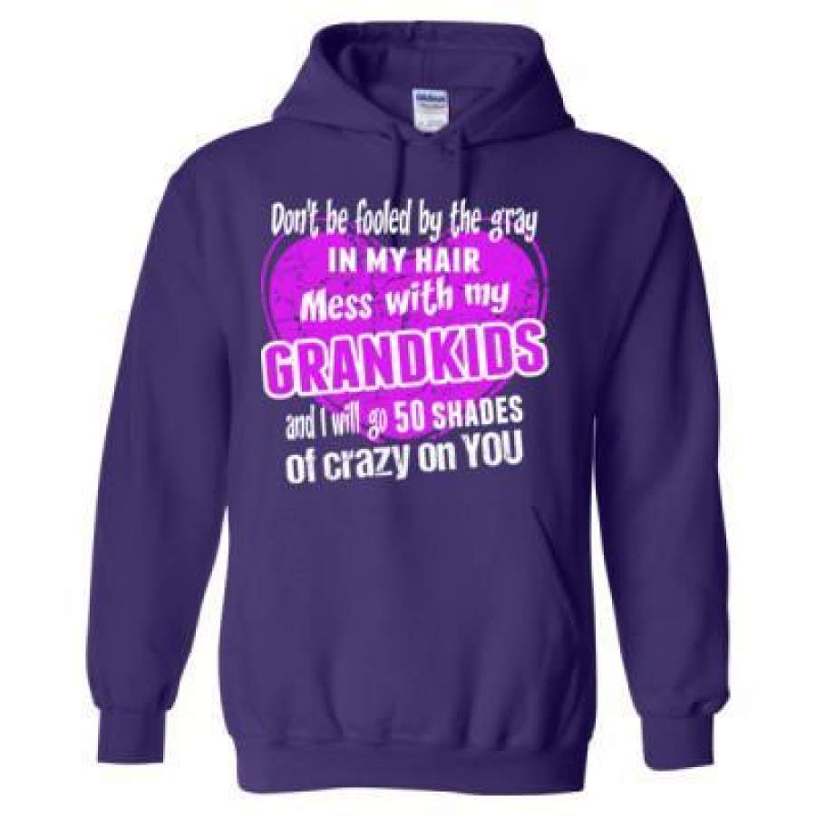 AGR Do Not Be Fooled By The Gray In My Hair Mess With My Grandkids And I Will Go 50 Shades Of Crazy On You – Heavy Blend™ Hooded Sweatshirt