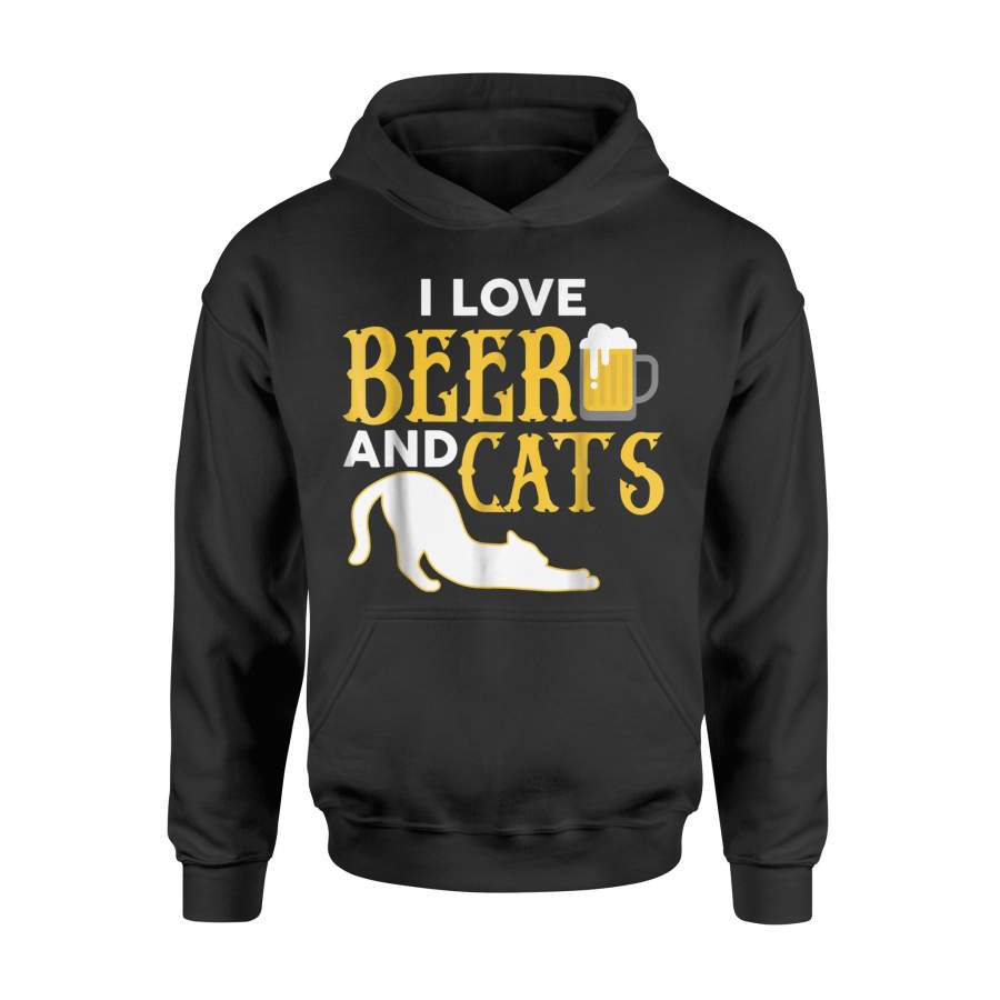 Beer I Love Cats Tees Animal Alcohol Hoodie