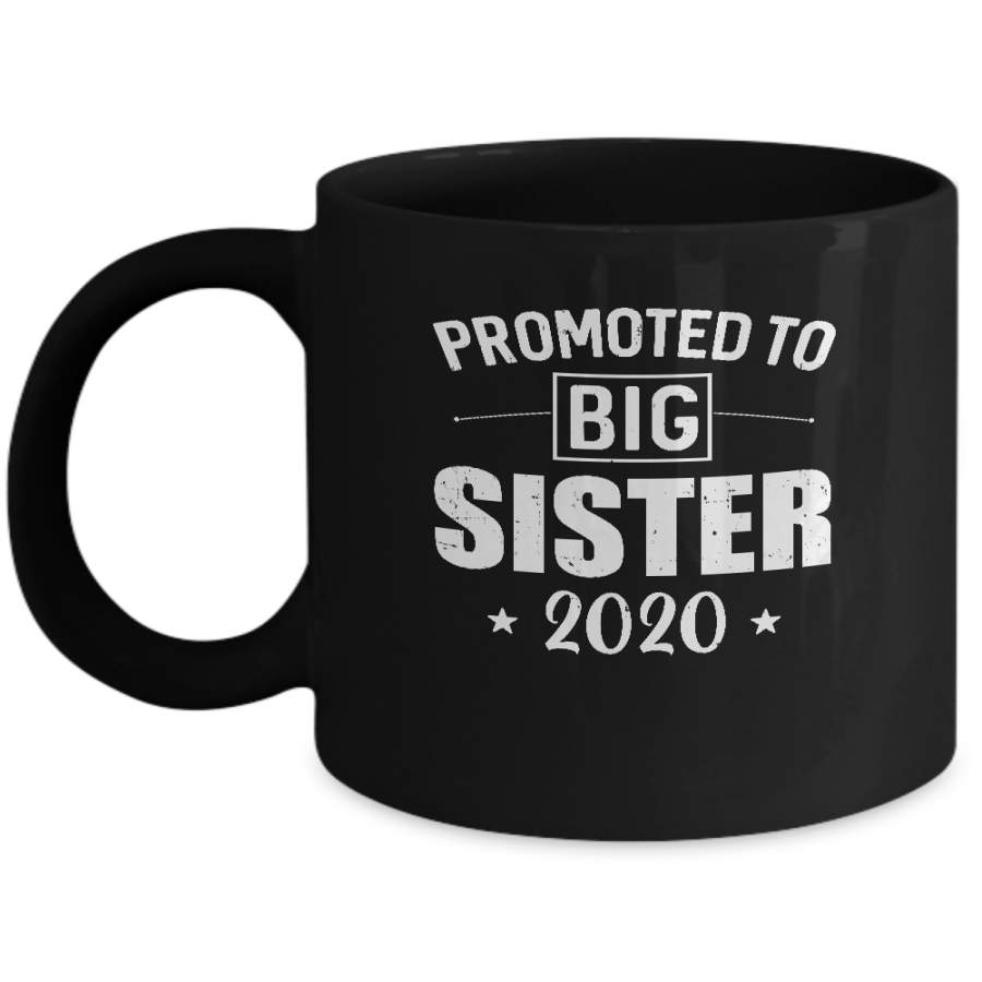 Promoted To Big Sister Est 2020 Vintage Mug