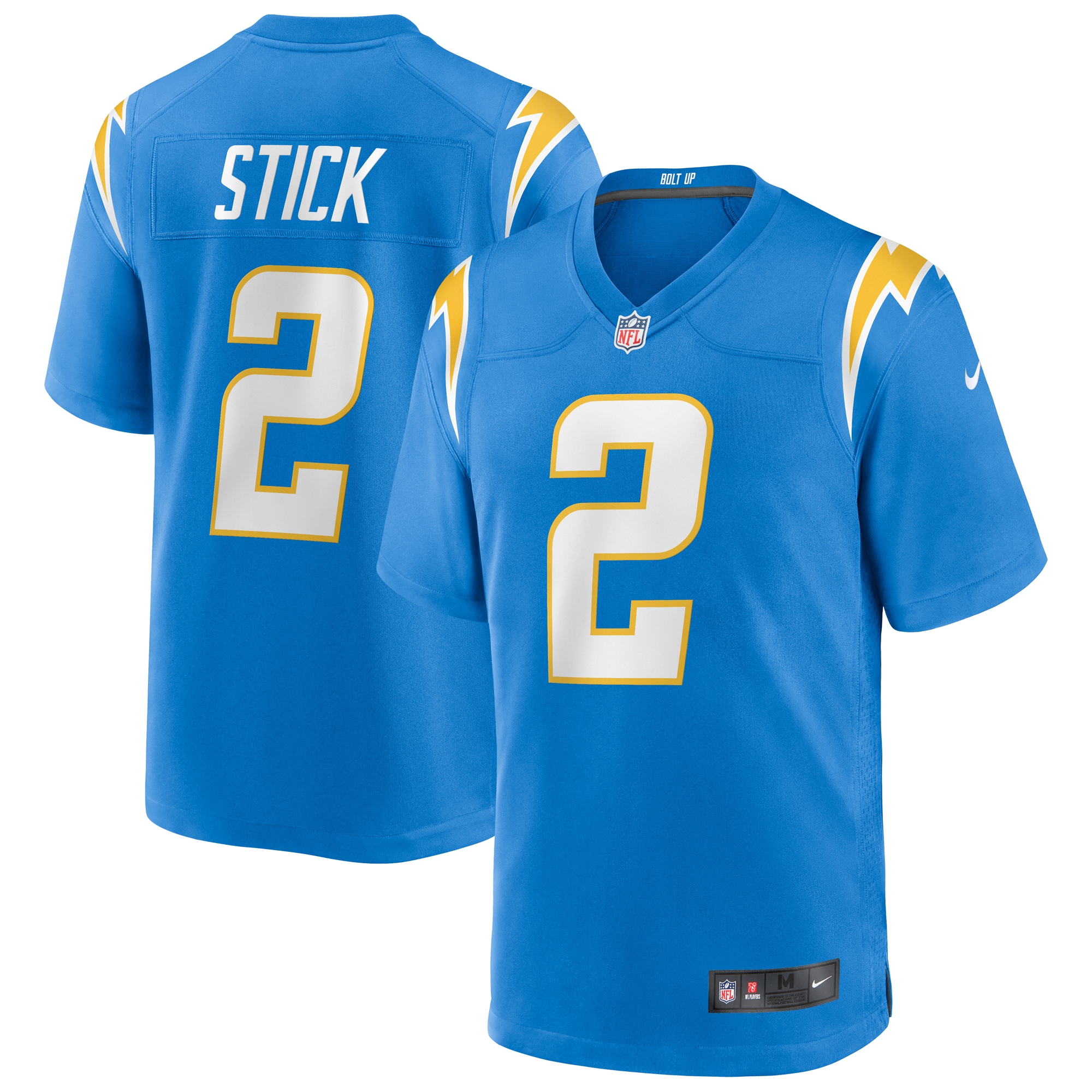 Men’s Los Angeles Chargers Easton Stick Powder Blue Game Jersey