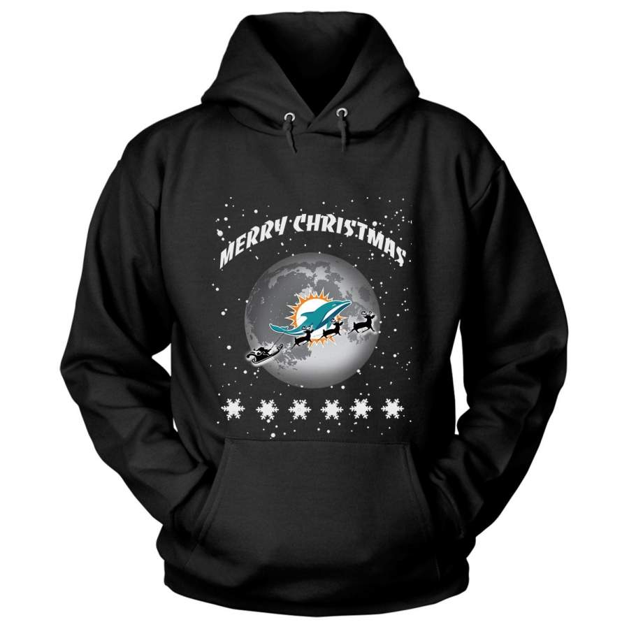 Merry Christmas T Shirt, Miami Dolphins T Shirt – Hoodie