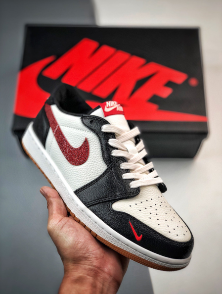 JD 1 Low OG Black White Red 600918