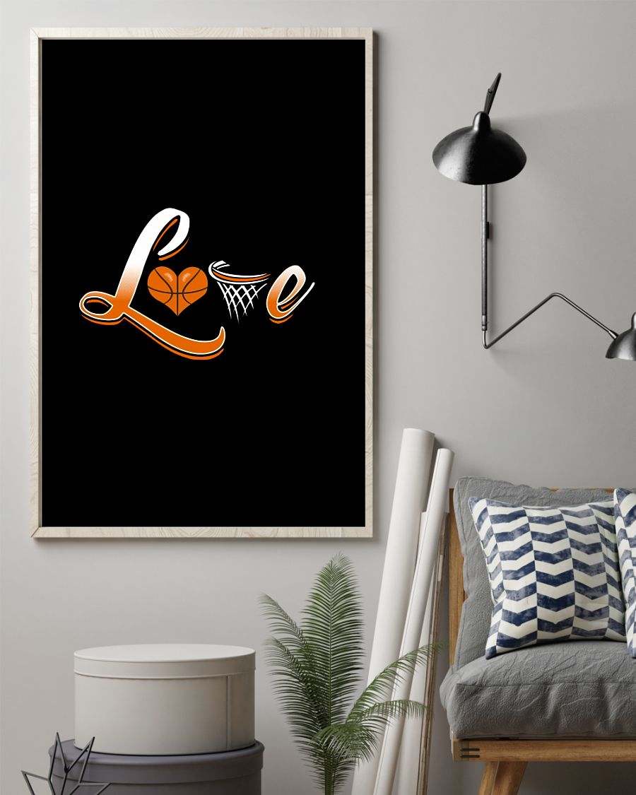 basketball love art poster