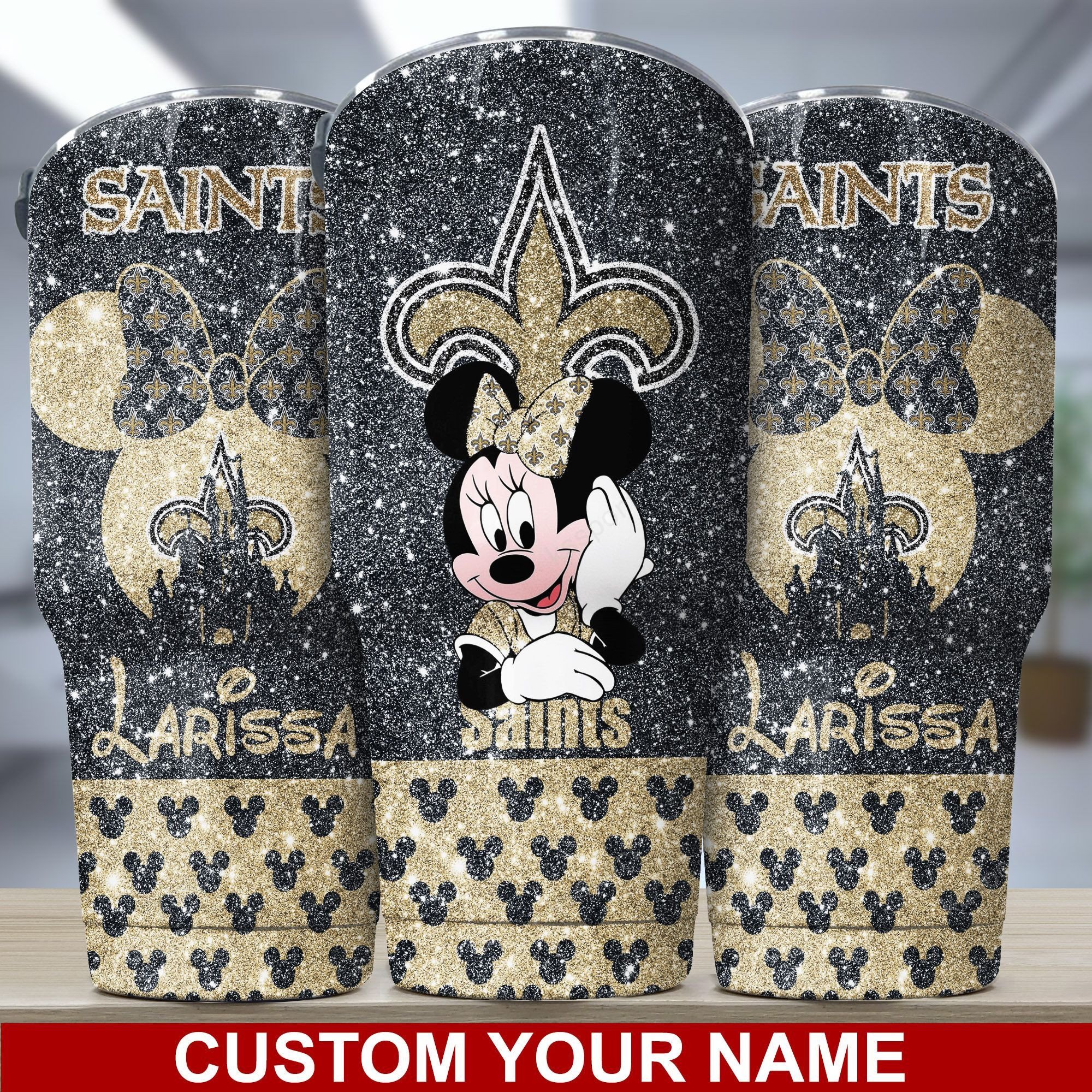 New Orleans Saints Custom Name Tumbler Bg395