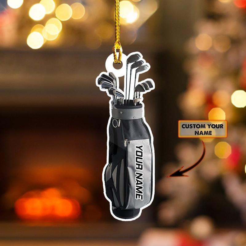 Personalized Golf Shaped Ornament Rv1