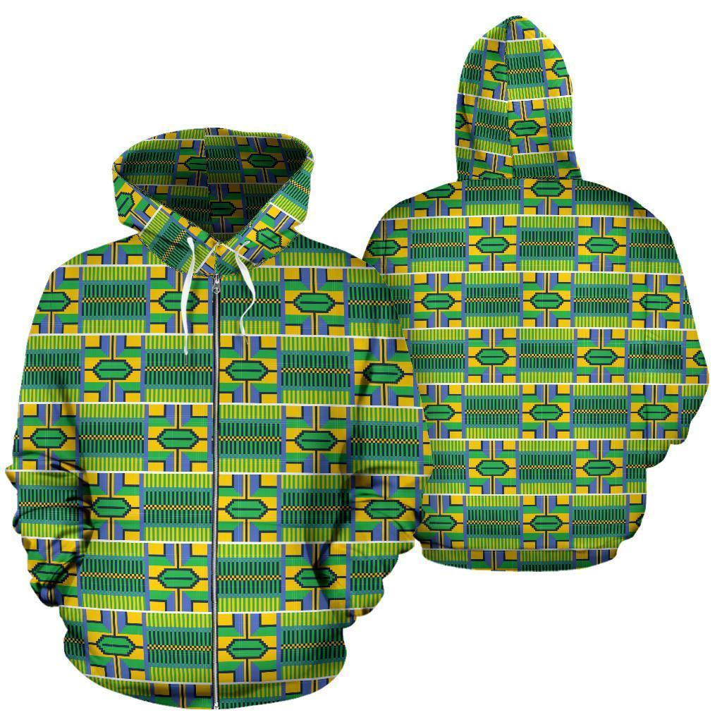 Greek Life Hoodie – Kente Zip Hoodie Verdurous