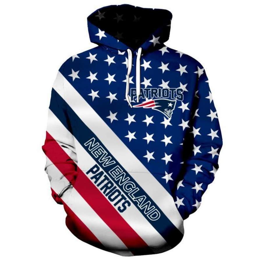 New England Patriots Hoodie 3D Style3756 All Over Printed