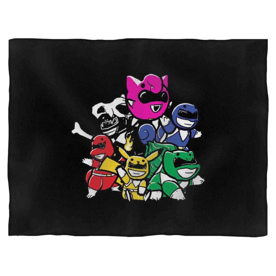 Pokemon Power Ranger Spoof Blanket