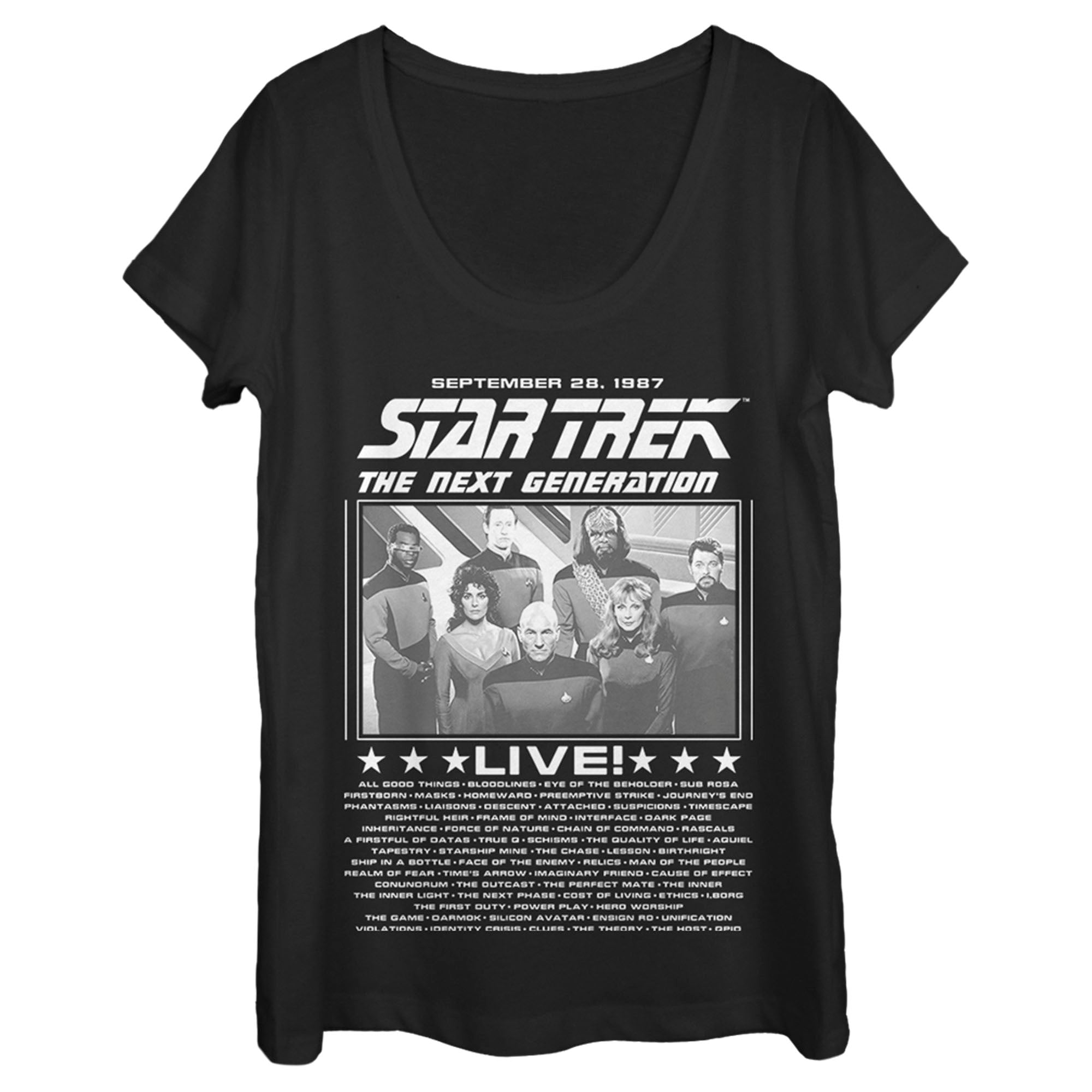 Women’S Star Trek: The Next Generation Concert Poster Scoop Neck