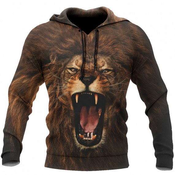 Unisex Hoodie All Over Print Lion Gifts The Alpha King Lion Over Printed Us Unisex Size Hoodie