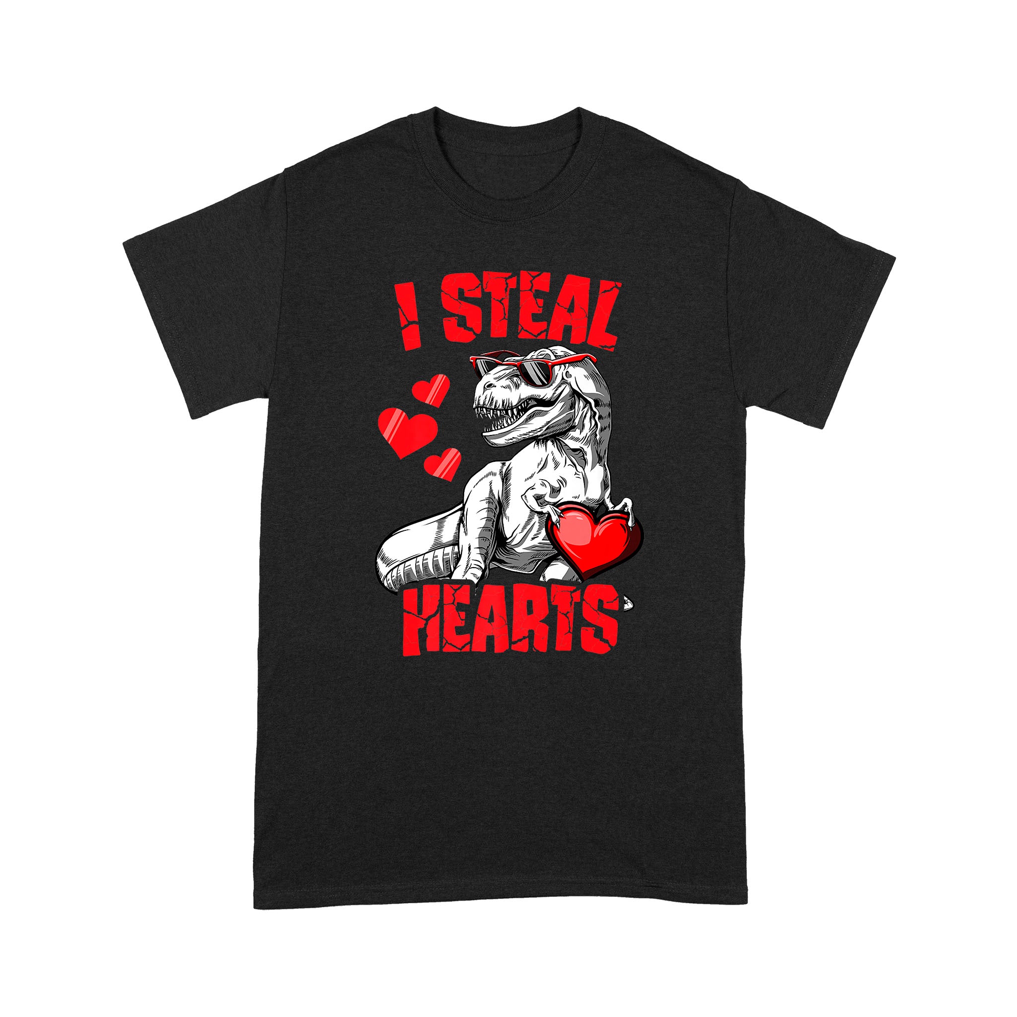 Valentine’s Day Dinosaur TRex Lover I Steal Hearts Premium – Standard T-shirt