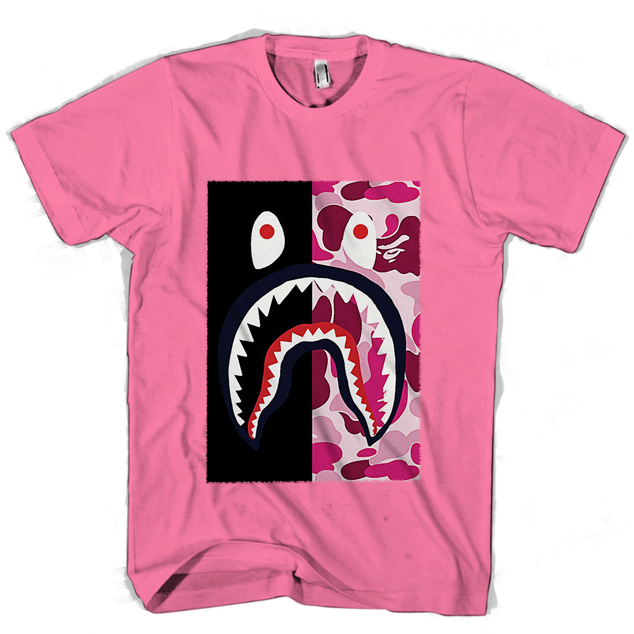 Bape Shark Black Pink Man’S Tee T-Shirt