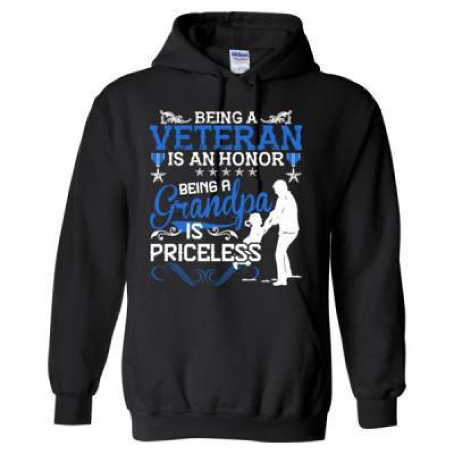 AGR Being A Veteran Is An Honor Being A Grandpa Is Priceless – Heavy Blend™ Hooded Sweatshirt