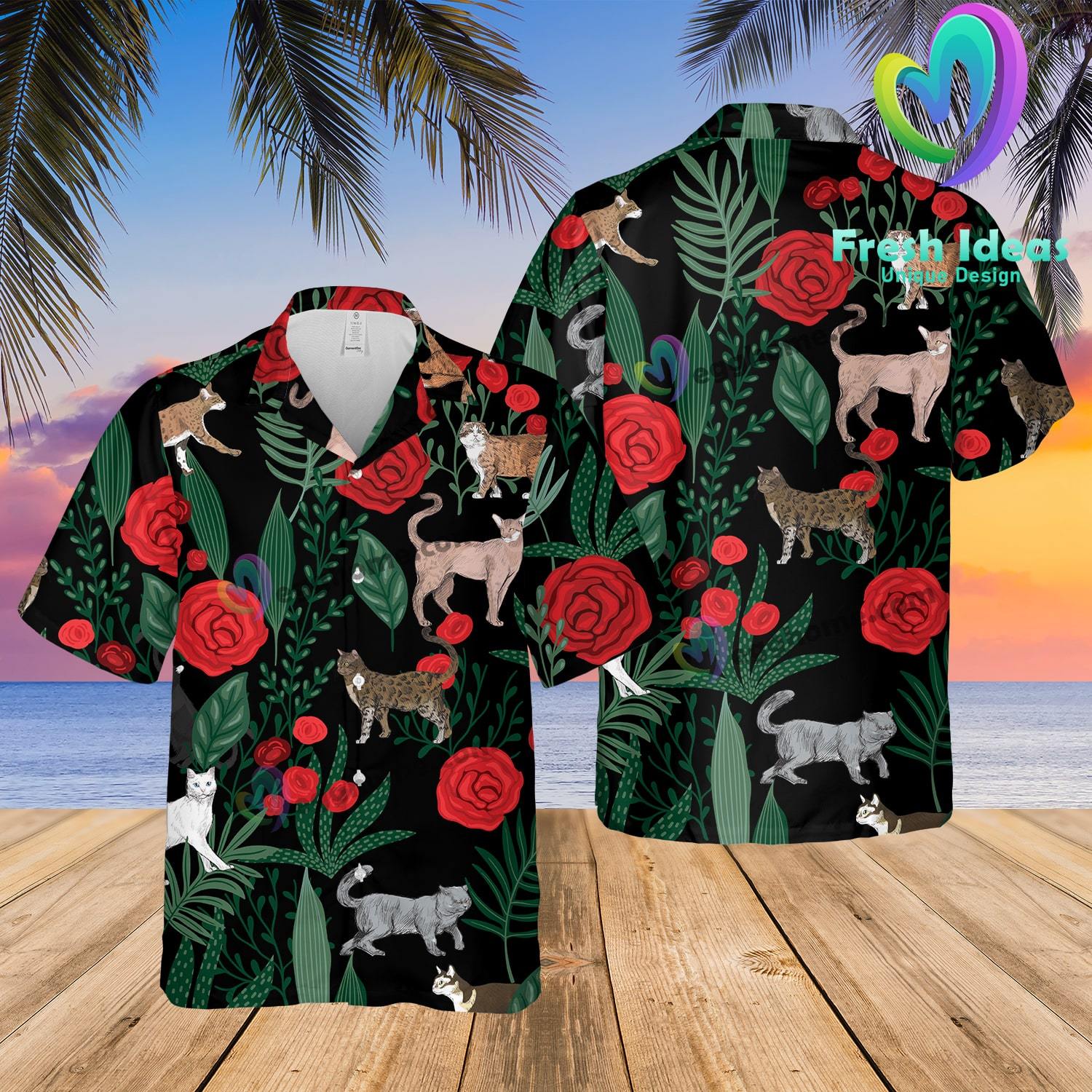 Best Cat Lovers Summer Hawaii Beach Shirt Ha56146