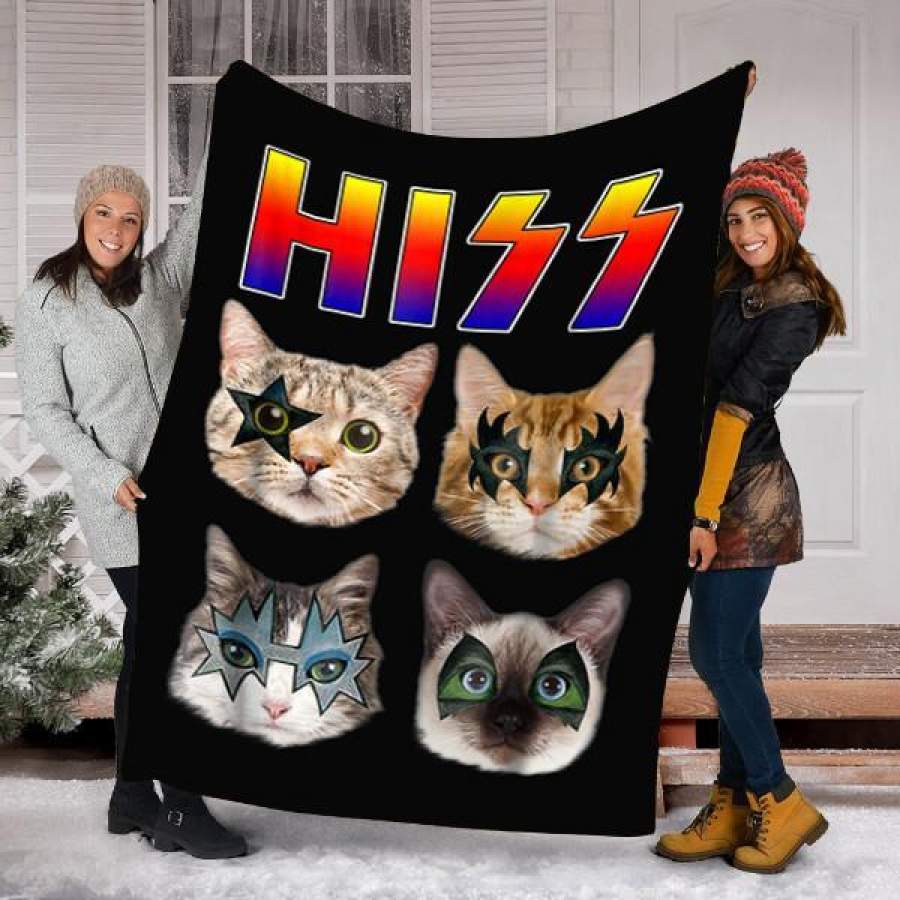 Custom Blanket Hiss Cats Kittens Rock Rockin Blanket – Fleece Blanket – Personalized Blankets