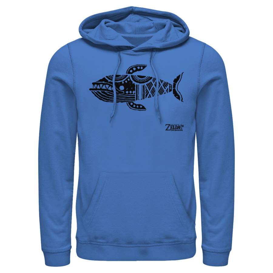 Nintendo Men’s Legend of Zelda Link’s Awakening Whale Hieroglyphic  Lightweight Hoodie