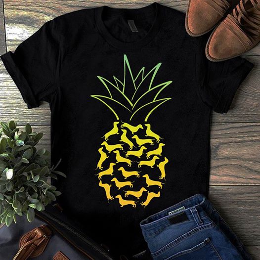 Pineapple Dachshund Dog Awesome Summer Beach Trip Gift Ideas Standard/Premium T-Shirt