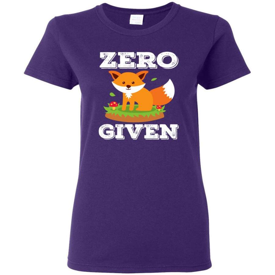 Animal Lover Gift Shirt Cute Zero Fox Given Women Tee