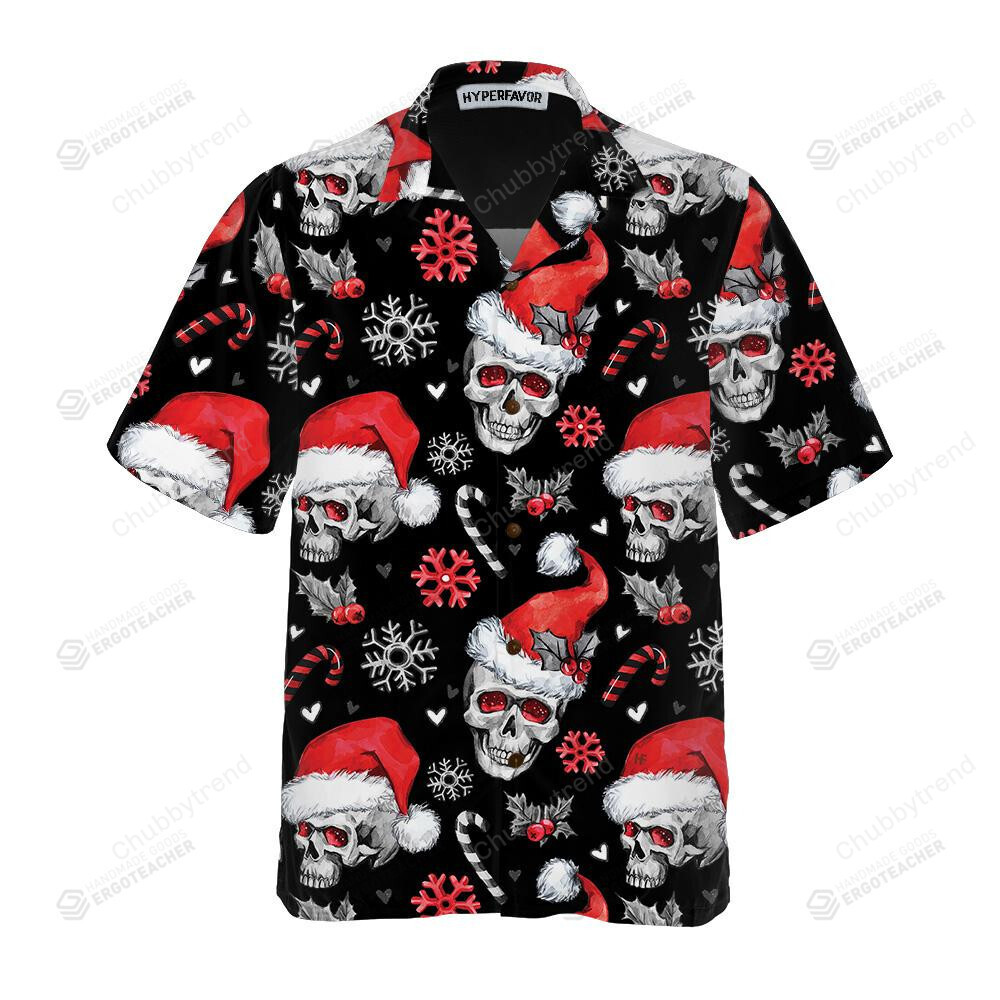 Skulls With Candy Canes Christmas Hawaii Shirt Ha21770