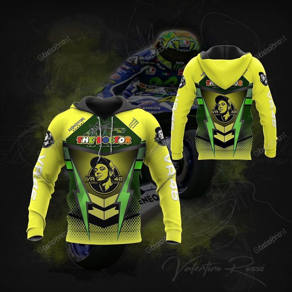 3D ALL OVER VR46 YZ SHIRTS VER 20