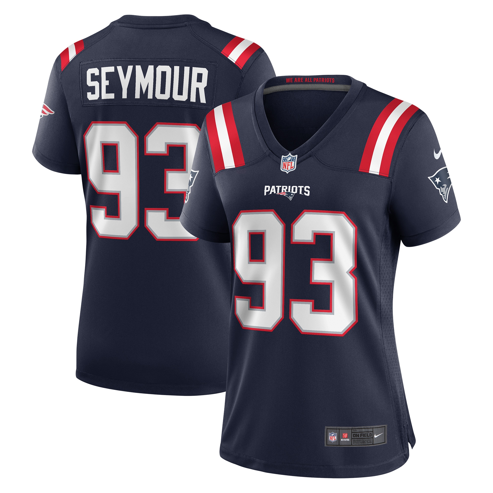 Women’s New England Patriots Richard Seymour Navy Retired Player Game Jersey