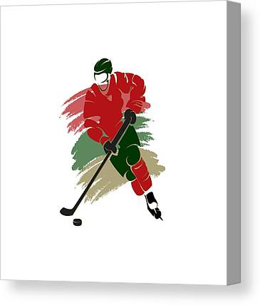 Minnesota Wild Player Shirt Joe Hamilton Canvas Print