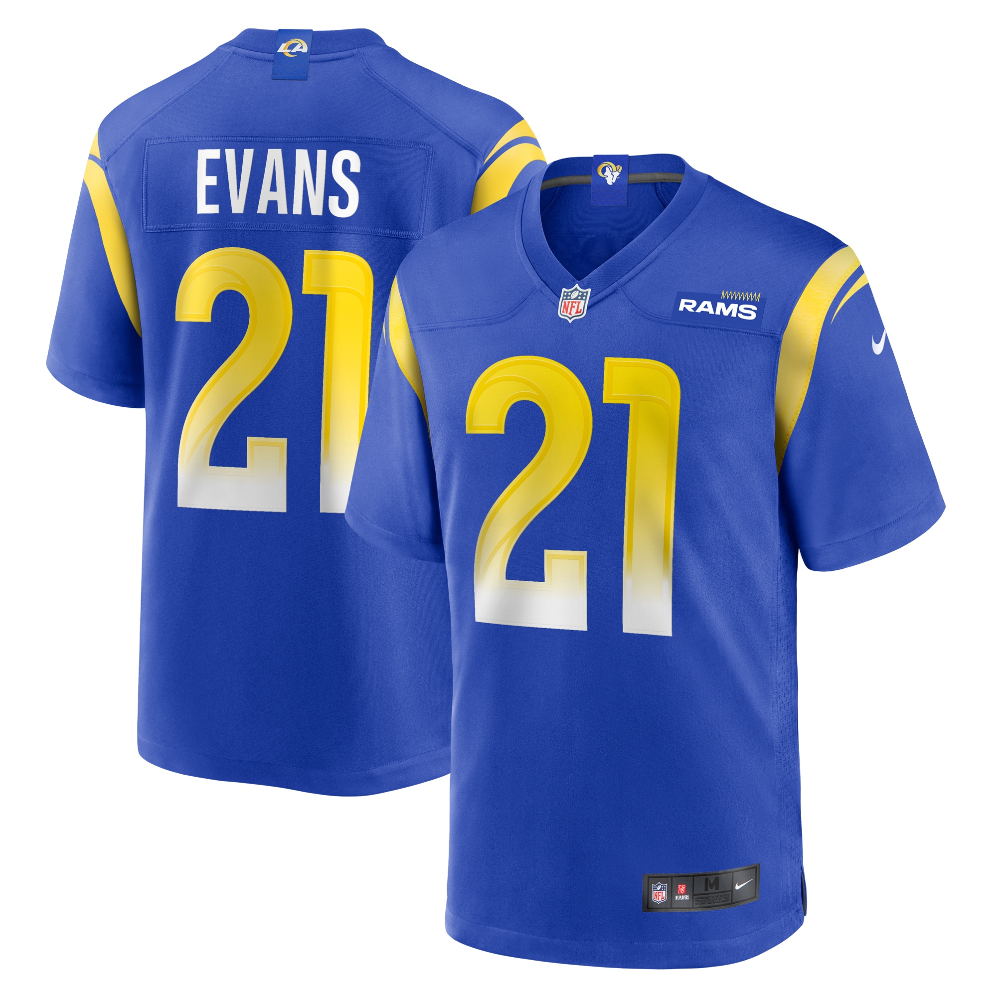 Men’s Los Angeles Rams Zach Evans Royal Home Game Jersey