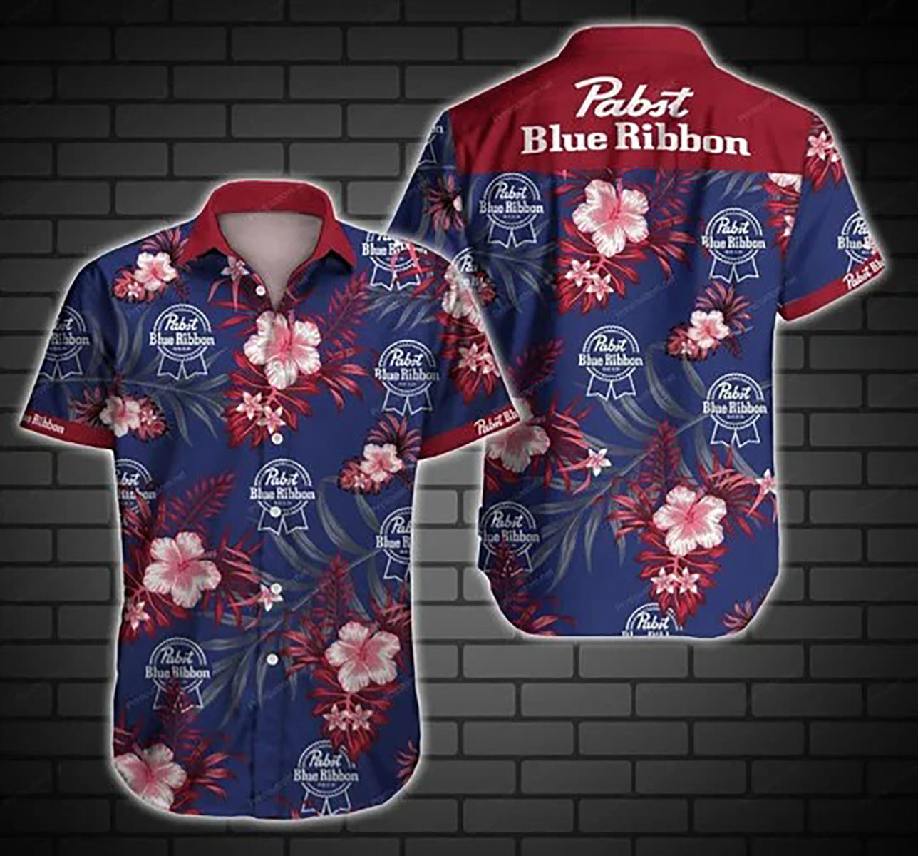 Pabst Blue Ribbon Beer Hawaiian Shirt Aloha Beach Holiday 42 Casual Ha5034