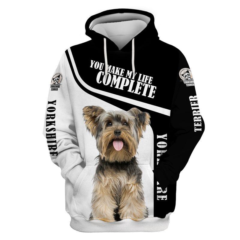 Dog And Owner Gifts 3D Print Yorkshire Terrier  Adult Unisex
