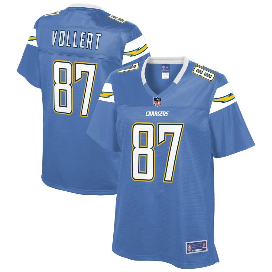 Andrew Vollert Los Angeles Chargers NFL Pro Line Womens Team Player Jersey – Powder Blue