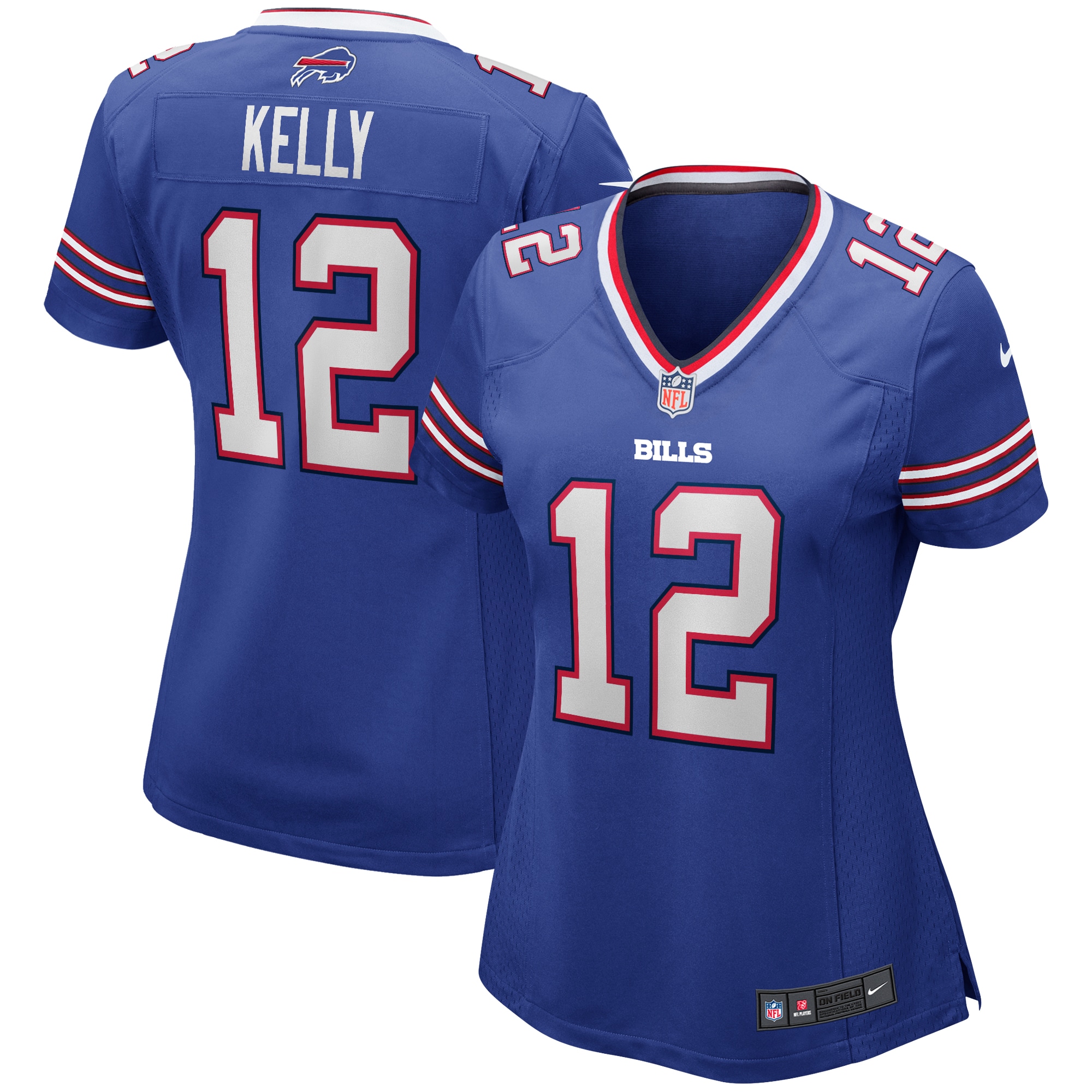 Women’s Buffalo Bills Jim Kelly Royal Game Retired Player Jersey