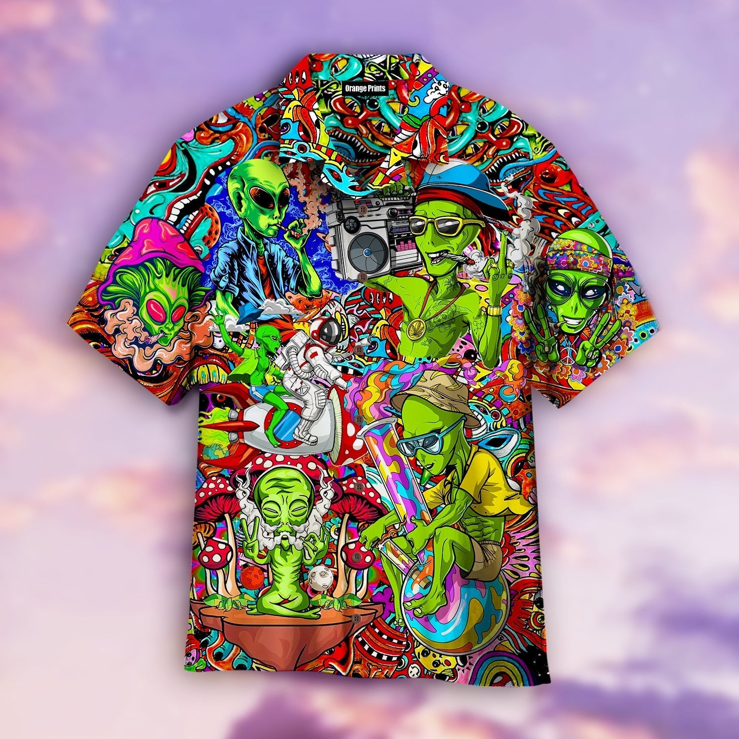 Alien Hippie Aloha Hawaii Shirts For Men And Women Ha93524