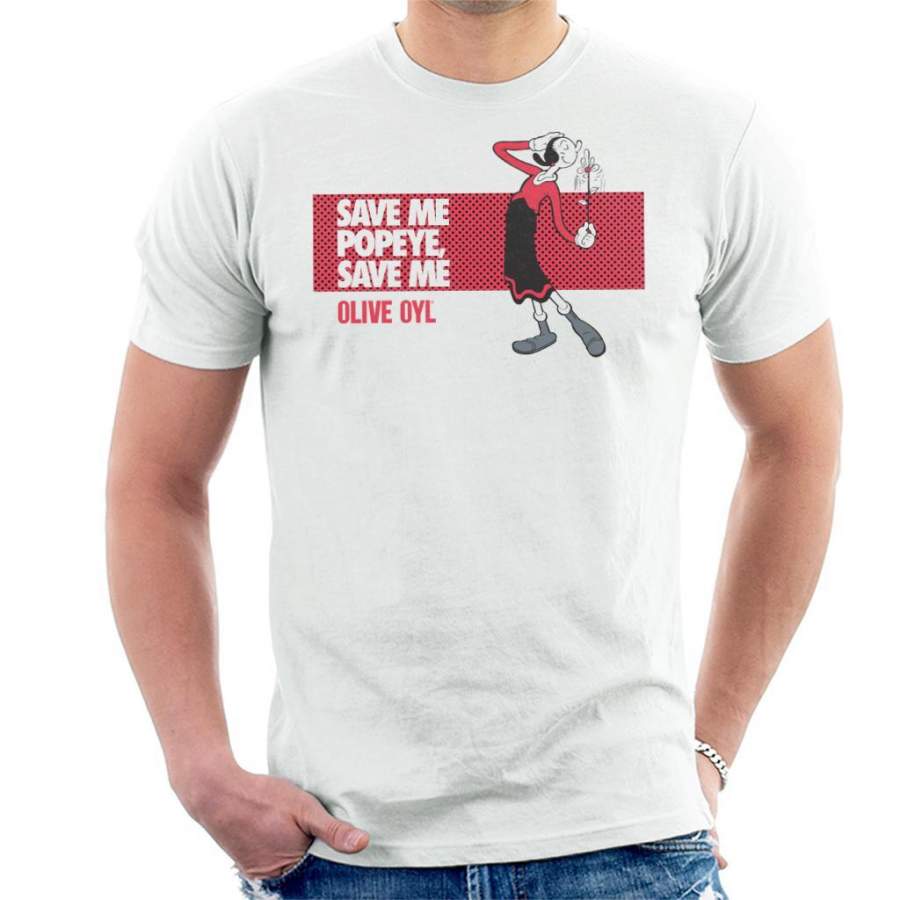 Save Me Popeye Olive Oyl Men’s T-Shirt