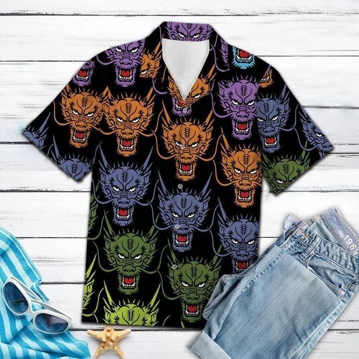 Awesome Dragon Hawaiian Shirt   Unisex   Full Size   Adult   Colorful   Hw1443