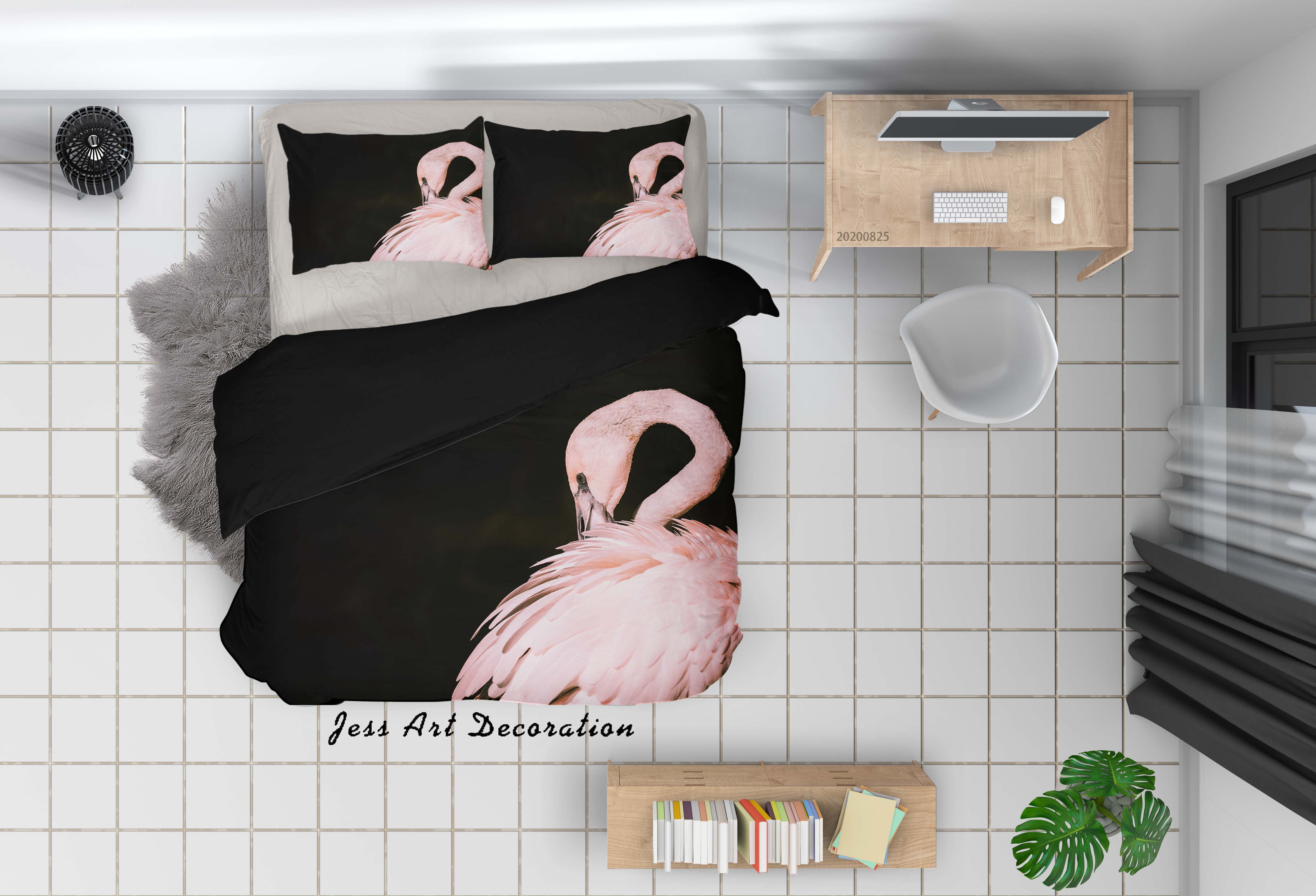 3D Nature Animal Flamingo Quilt Cover Set Bedding Set Duvet Cover Pillowcases Wj 3319