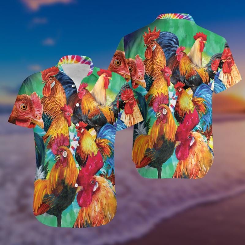 Felacia Corlorful Roosters Hawaiian Ha33182