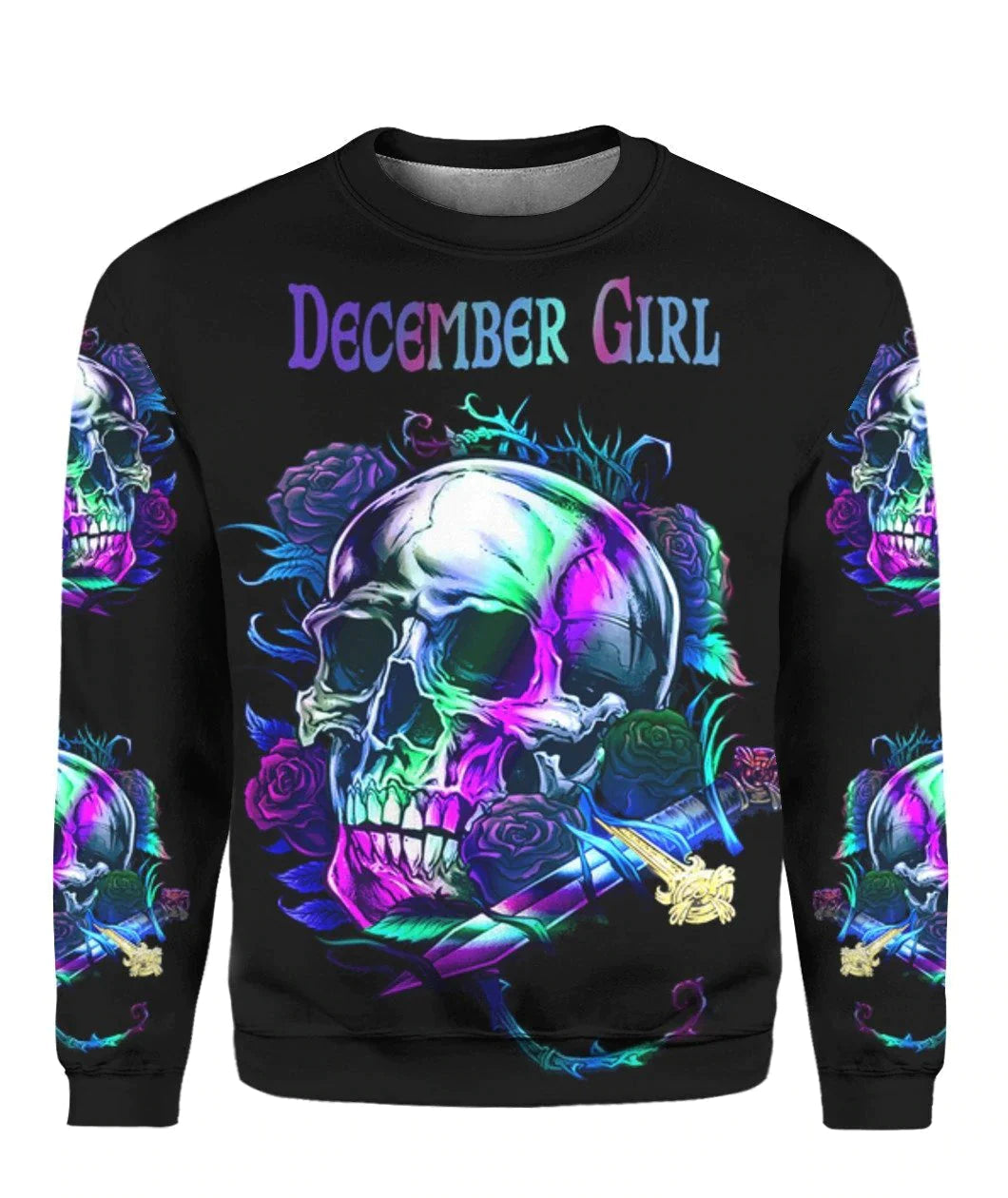 December Girl Crewneck Sweatshirt All Over Print Sweatshirt For Women Sweatshirt For Men