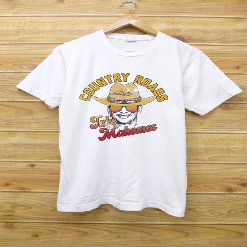 Country Roads Take Mahomes Kansas City White  t shirts