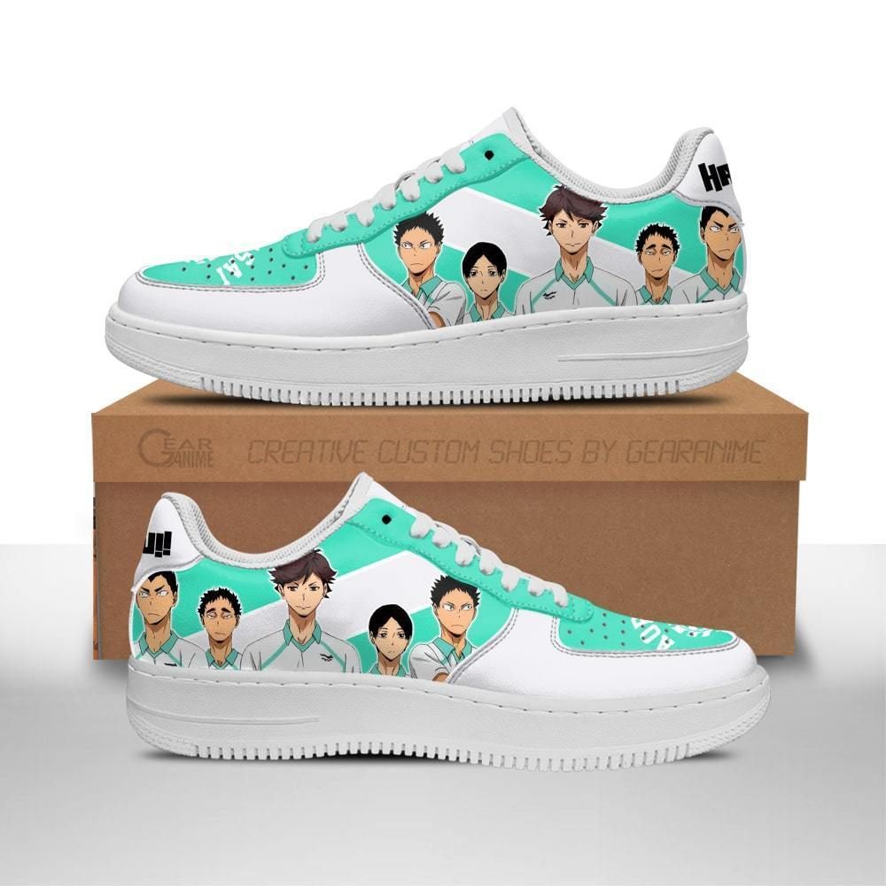 Haikyuu Aobajohsai High Team Haikyuu Air Force Shoes Sneakers Custom Anime