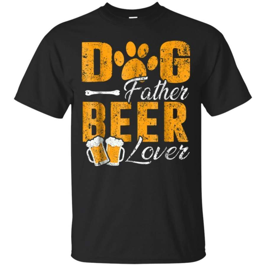 AGR Dog Father Beer Lover Shirt Funny Fathers Day Gift For Daddy Jaq T-shirt