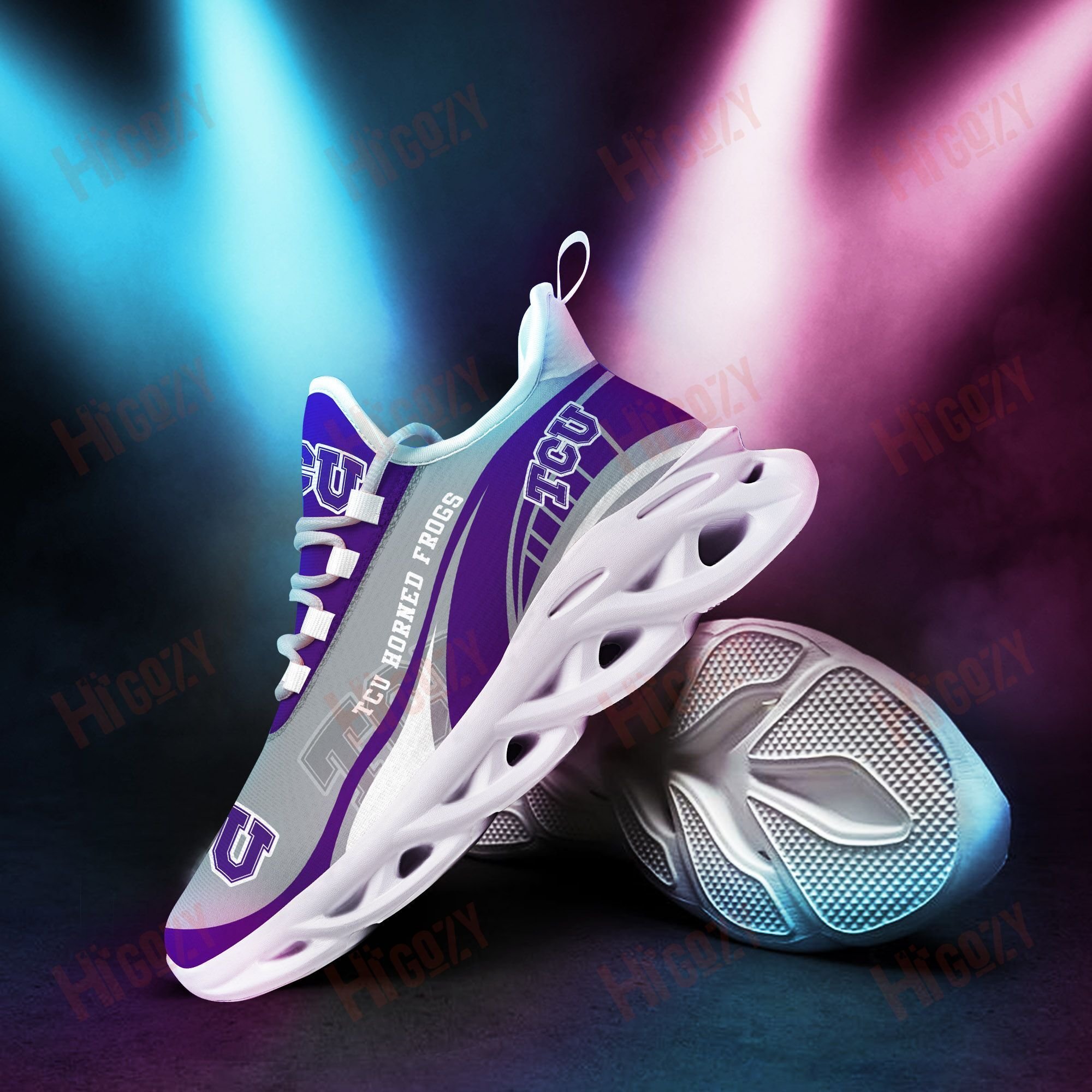 Tcu Horned Frogs 3D Clunky Sneaker New Trending 2021 Summer N1642